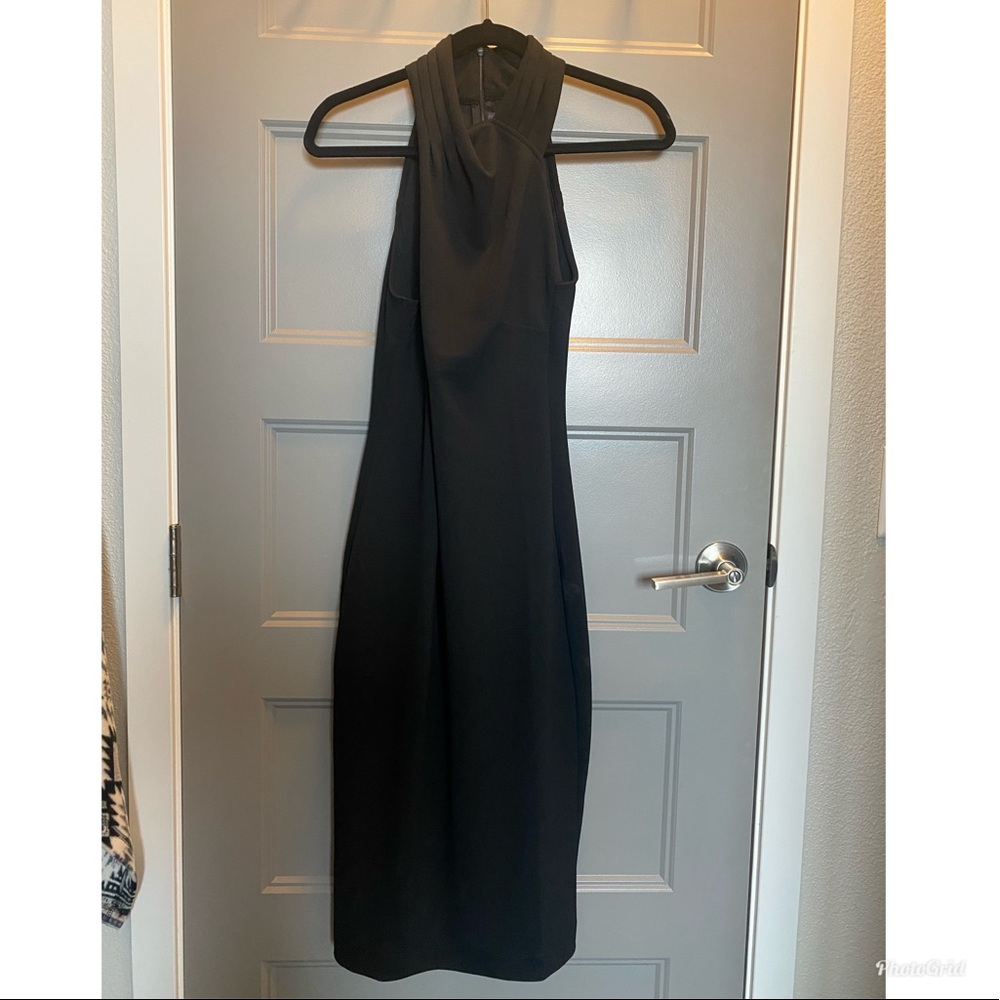 Black midi dress